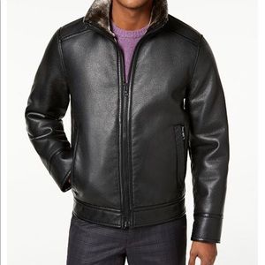 calvin klein faux shearling jacket